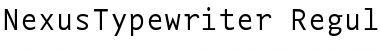 NexusTypewriter-Regular Regular Font