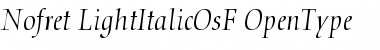 Nofret Light Italic OsF Font