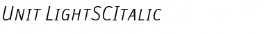 Unit-LightSCItalic Regular Font