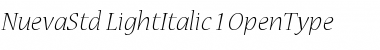 Nueva Std Light Italic Font