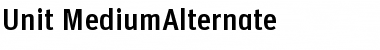 Unit-MediumAlternate Regular Font