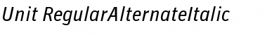 Download Unit-RegularAlternateItalic Font