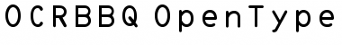 OCR B BQ Regular Font