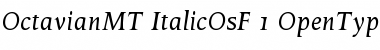 Octavian MT Italic Oldstyle Figures Font