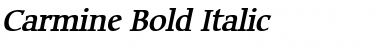 Carmine Bold Italic Font