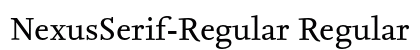NexusSerif-Regular Regular preview