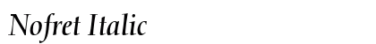 Nofret Italic Preview