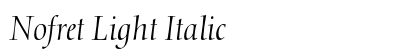 Nofret Light Italic preview