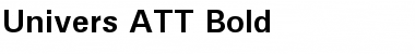Univers ATT Bold Font