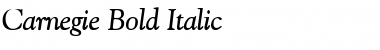 Carnegie Bold Italic Font