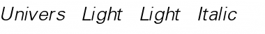 Univers Light Light-Italic Font