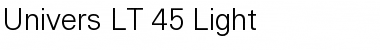 Univers LT 45 Light Regular Font