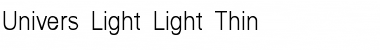 Univers-Light-Light Thin Regular Font