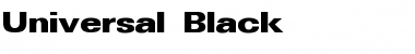 Universal Black Font