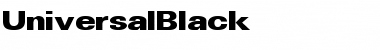 UniversalBlack Font