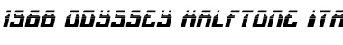 1968 Odyssey Halftone Italic Font