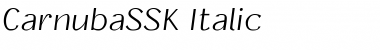 CarnubaSSK Italic Font