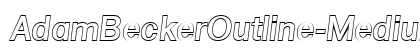 AdamBeckerOutline-Medium Italic preview