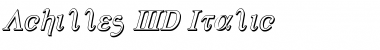 Achilles 3D Italic Font