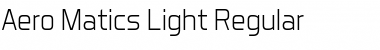 Aero Matics Light Font