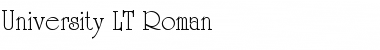 University LT Roman Font