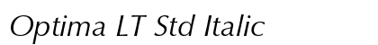 Optima LT Std Italic preview