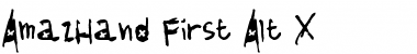 AmazHand_First_Alt_X Regular Font