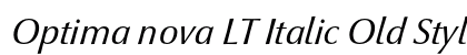 Optima nova LT Italic Old Style Figures preview