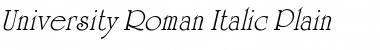 Download University Roman Italic Font Download University Roman Italic Font