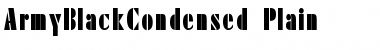 ArmyBlackCondensed-Plain Regular Font