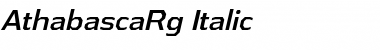 Athabasca Italic Font