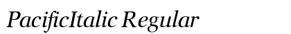 PacificItalic Regular preview