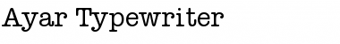 Ayar Typewriter Regular Font