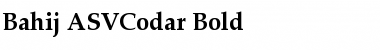 Bahij ASVCodar Bold Font