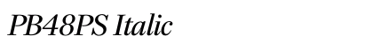 PB48PS Italic preview