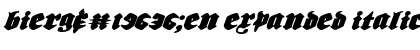 Bierg䲴en Expanded Italic Expanded Italic Font