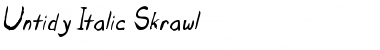 Untidy Italic Skrawl Regular Font