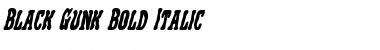 Black Gunk Bold Italic Bold Italic Font
