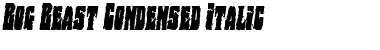 Bog Beast Condensed Italic Font