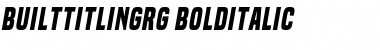 Built Titling Font