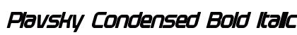 Plavsky Condensed Bold Italic preview