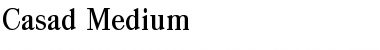 Casad-Medium Regular Font
