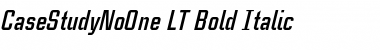 CaseStudyNoOne LT Bold Italic Font