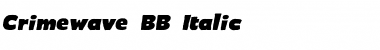 Crimewave BB Italic Font