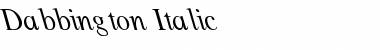 Dabbington-Italic Font