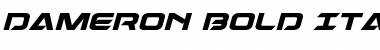 Dameron Bold Italic Font
