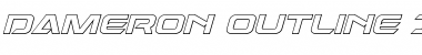 Dameron Outline Italic Font