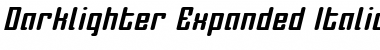 Darklighter Expanded Italic Font