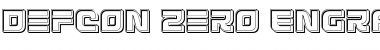 Defcon Zero Engraved Font