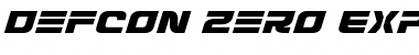 Defcon Zero Expanded Italic Font